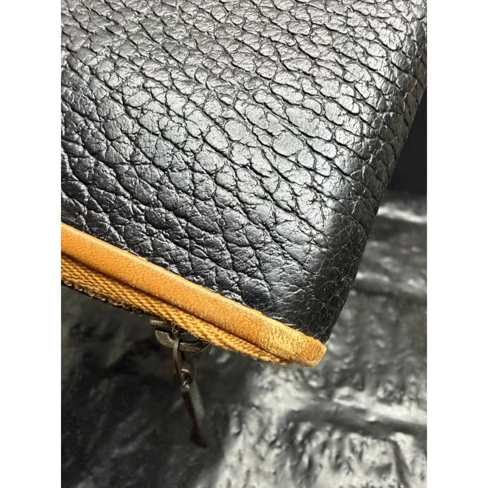 Vintage 70's 80's Christian Dior Pebbled Leather Zip-Around Continental Wallet